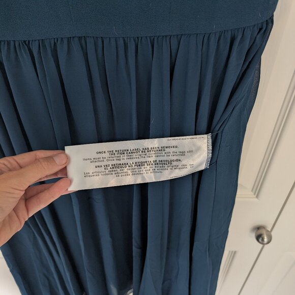 NWT Dress the Population Corey Dress in Peacock blue Size L - Picture 5 of 9